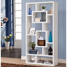 White Modern Bookshelf Coaster