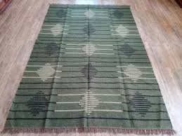 wool jute kilim rug indian traditional