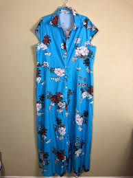 Misslook Womens Blue Floral Maxi Dress Size 4xl Cap Sleeve