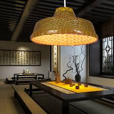 Bamboo Wicker Lamp Shade Pendant Light