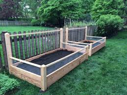 Three Raised Garden Beds With Trellis