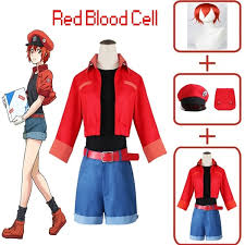 All sizes · large and better · only very large sort: Full Set Cells At Work Erythrocyte Red Blood Cell Cosplay Costume Red Blood Cell Hataraku Saibou Women Halloween Cosplay Outfits Wish