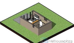 1 Bedroom House Plan 1 Room House