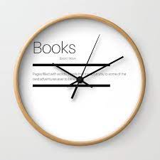 Definition Of Books Wall Clock By