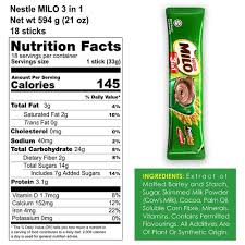 nestle milo 3 in 1 chocolate powder