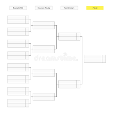 Round Of 16 Tournament Bracket Template For Infographics