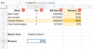 vlookup function in google sheets the