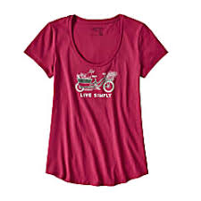 Buy Patagonia W Live Simply Market Bike Cotton Scoop T Shirt