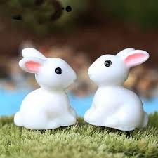 White Rabbit Bunny Miniature Garden