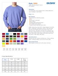 Gildan Tee Shirt Color Chart Bedowntowndaytona Com