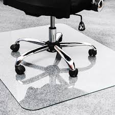 cleartex glaciermat reinforced gl executive chair mat clear