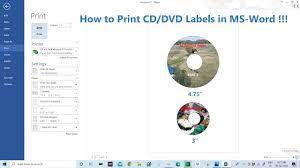 print design cd dvd labels in ms word