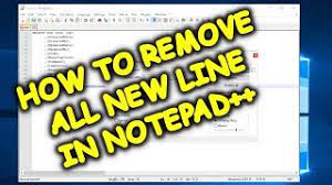 how to remove new line in notepad