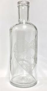 Clear Glass Love Bottle Vase By