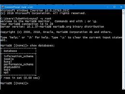 connect to mysql through command prompt