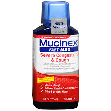 Mucinex Maximum Strength Fast Max Severe Congestion Cough Liquid