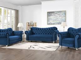blue velvet sofa home center furniture