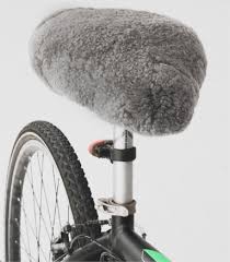 Sheepskin Bike Seat Cover Natural