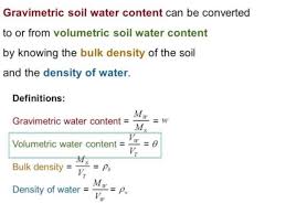 gravimetric soil water contents