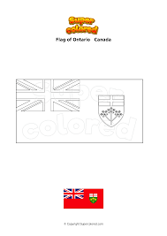 Description the flag of ontario was officially adopted in 1965. Coloring Page Flag Of Ontario Canada Supercolored Com