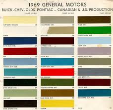 1969 Chevelle Paint Charts And Codes