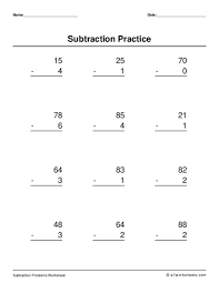 Below are six versions of our grade 2 math worksheet on subtracting a 2 digit number from a 2 digit number in columns with no borrowing regrouping. Grade 1 Two Digit Subtraction Worksheets