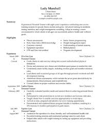 Best Personal Trainer Resume Example Livecareer