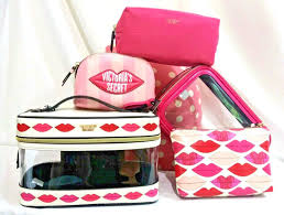 vanity train case lips cosmetic bag set