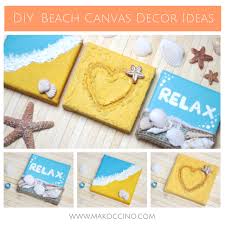 diy 3d beach canvas wall decor ideas
