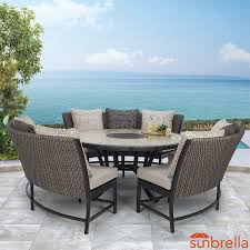 9 seater woven patio dining set cover