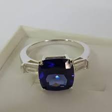 las blue stone platinum ring 1 39cm