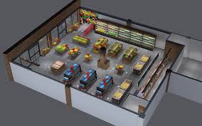 small supermarket interior design
