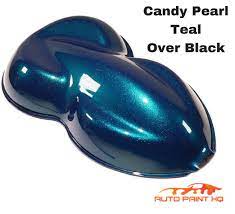 Candy Pearl Teal Over Black Basecoat