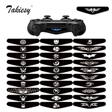 Us 10 9 200 Pcs Stickers For Sony Play Station 4 Ps4 Controller Led Light Bar Decal Pvc Sticker For Ps4 Dualshock Gamepad Control In Replacement