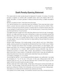 death penalty opening statement capital punishment murder 