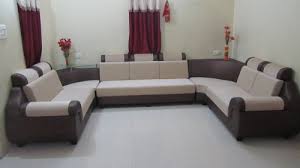 brown leather c shape sofa set living