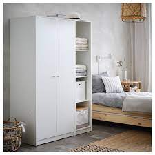 We measured the size of our ikea beds and marked off the new room so it would fit our bed and some. Kleppstad Wardrobe With 2 Doors White Ikea