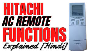 hitachi ac remote functions explained