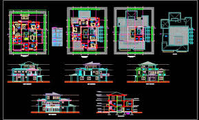 duplex house autocad plan dwg file