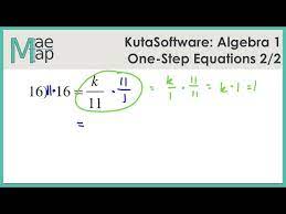 Algebra 1 One Step Equations Part 2