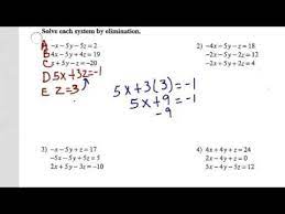 solving systems of equations w