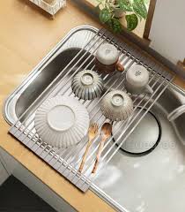 rollable over the sink drying rack