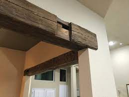 reclaimed barn wood beam header