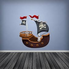 Full Colour Wall Decal Pirate Ship Wall