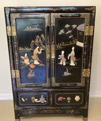 chinese black lacquered cabinet