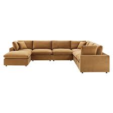 sectional sofa set velvet brown