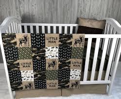 boy crib bedding set deer baby quilt