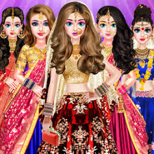بازی indian bride makeup dress game
