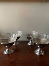 Art Deco Depression Glass Dessert Cups