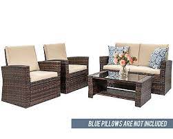 4 pieces outdoor patio furniture sets